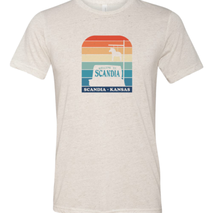 Scandia Kansas retro multi color tshirt