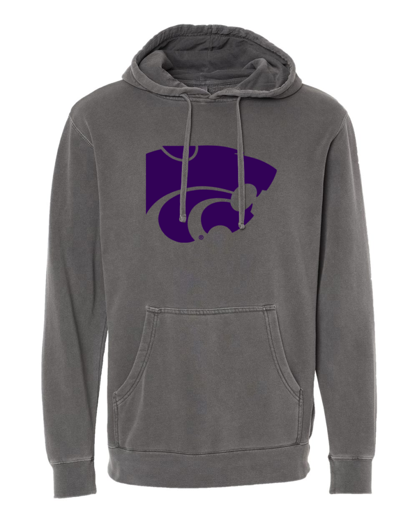 Black Washed Hoodie K-State PowerCat