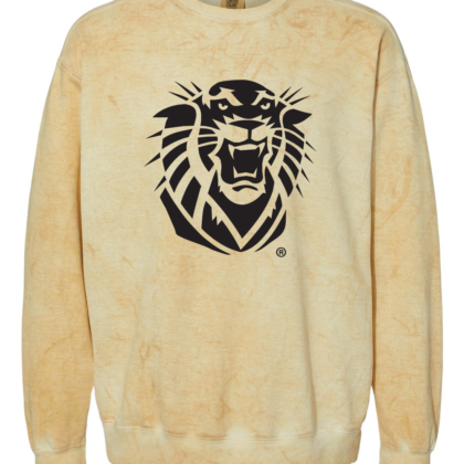 FHSU Tiger on Comfort Colors Tie Dye Sweatshirt