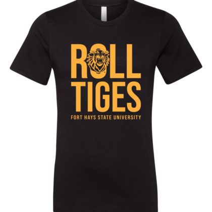 FHSU Roll Tiges Black Tee