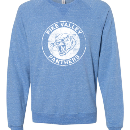 Vintage Pike Valley Panthers Circle Adult Blue Sweatshirt