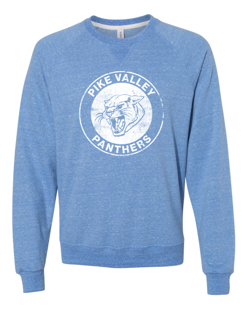 Vintage Pike Valley Panthers Circle Adult Blue Sweatshirt