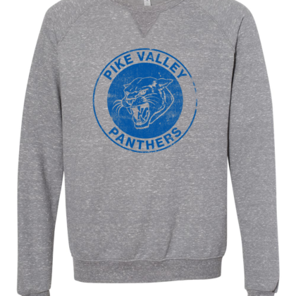 Vintage Pike Valley Panthers Circle Adult Grey Sweatshirt