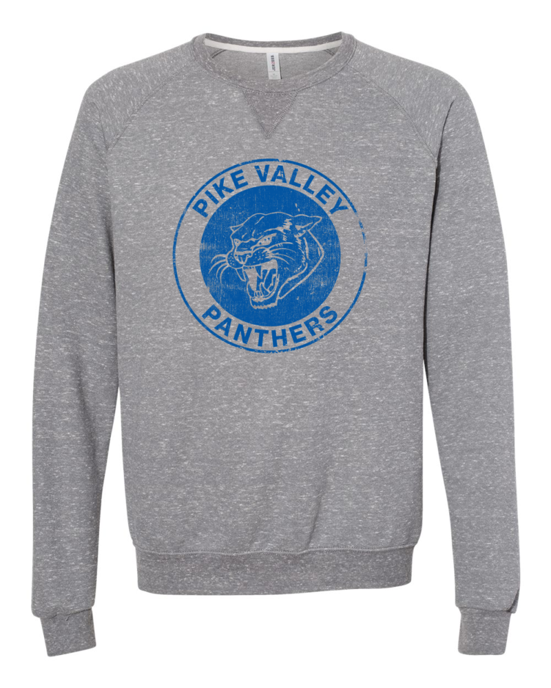 Vintage Pike Valley Panthers Circle Adult Grey Sweatshirt