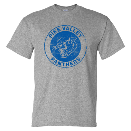 Vintage Pike Valley Panthers Circle Adult Grey
