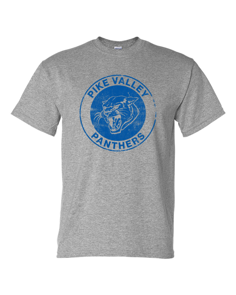 Vintage Pike Valley Panthers Circle Adult Grey