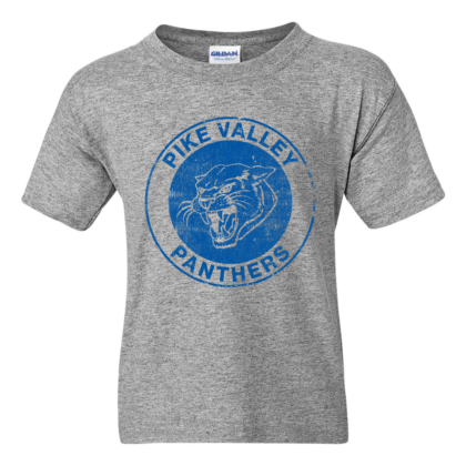Vintage Pike Valley Panthers Circle YOUTH Grey