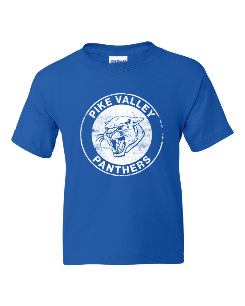 Vintage Pike Valley Panthers Circle YOUTH Blue