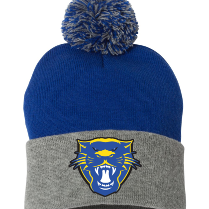 Pike Valley Panther Head Beanie Blue/Grey