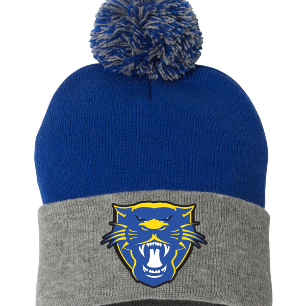 Pike Valley Panther Head Beanie Blue/Grey