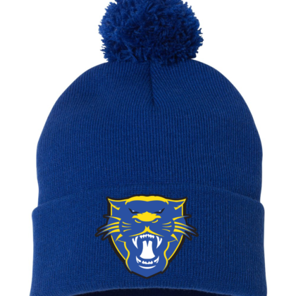 Pike Valley Panther Head Beanie Blue