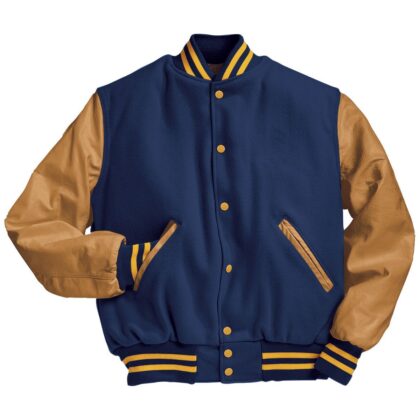 Pike Valley HIgh School navy and gold letter jacket