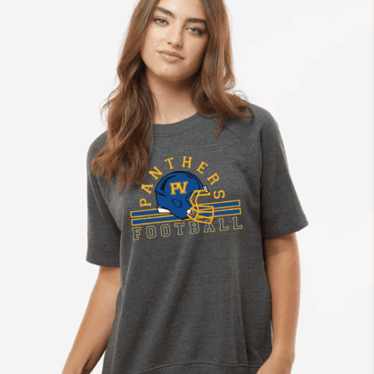 PV Football - Women's French Terry Short Sleeve Crewneck Pullover
