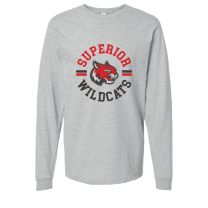 Superior Wildcats Long Sleeve, Circle Crest
