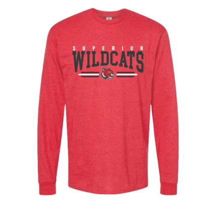 Superior Wildcats long sleeve, Collegiate Text