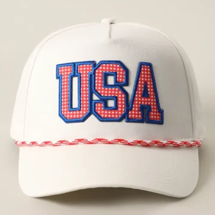 2026 USA Blue and Red Patch Rope Trucker Hat