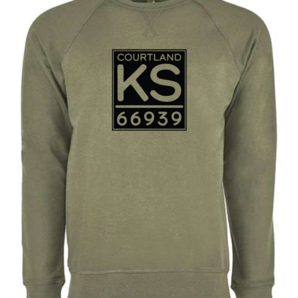 Courtland Kansas Sweatshirt - Military Green